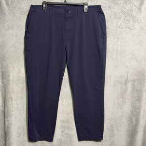 Public Rec Pants Mens 38x28 Navy Blue Performance Stretch Chino Zip Pocket